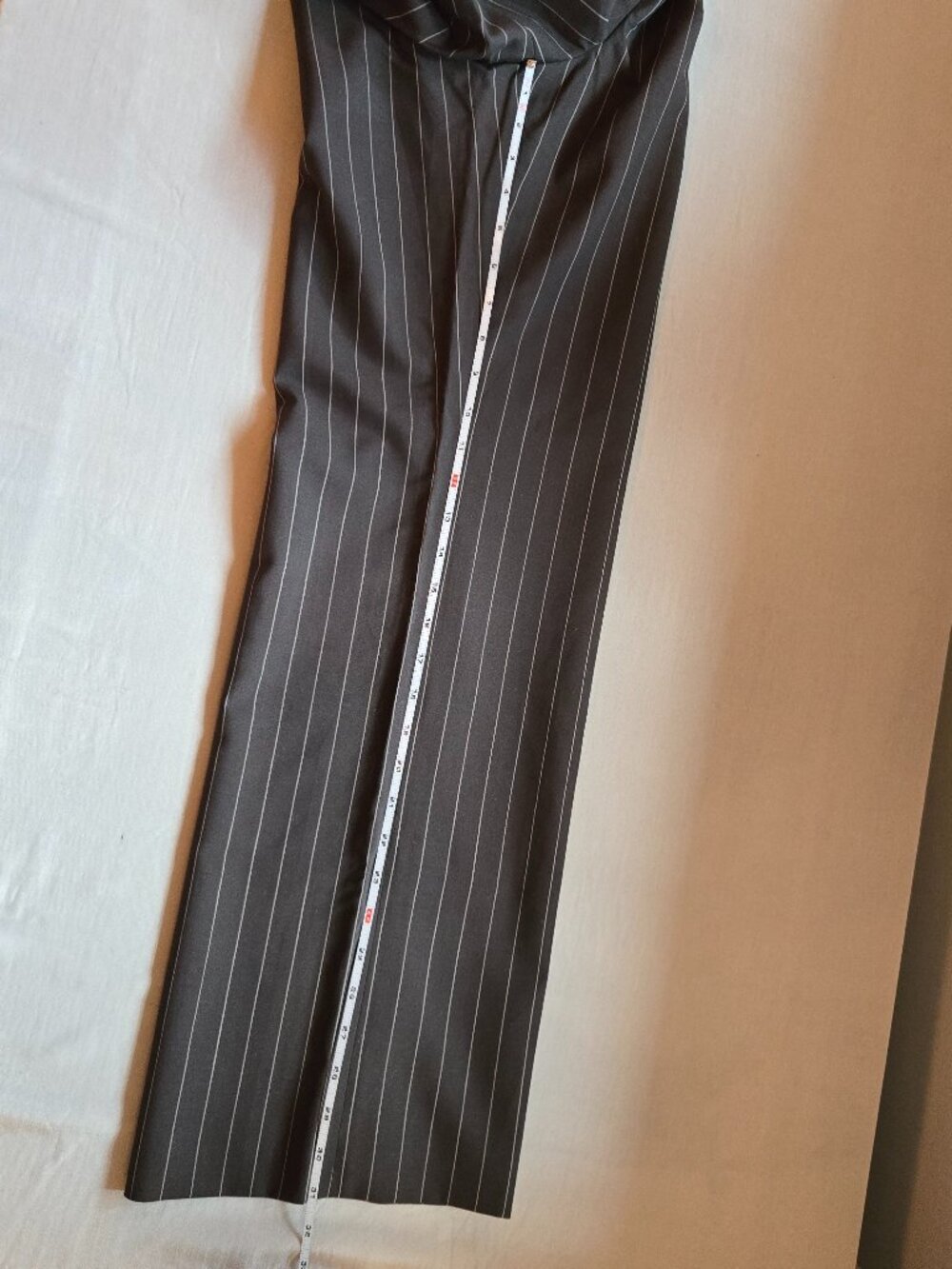 LOFT Laura Fit Brown Pinstripe Wool Blend Trouser Pants Size 8 Workwear Career - Picture 8 of 15